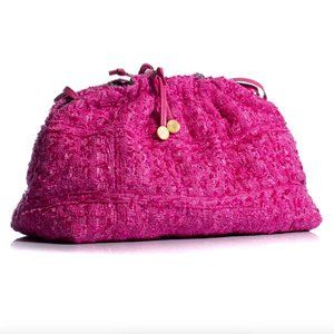 Kooreloo Tweed Pouch Handbag Purse Fuchsia